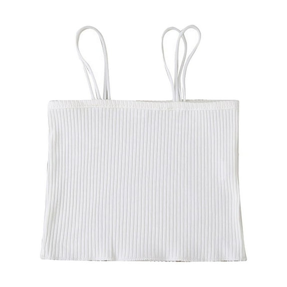 Mercatoo Girls Dance Tank Tops Racer Suspender Undershirts Spaghetti Strap Ribbed Camisole Girls Dance Clothes Tank Tops