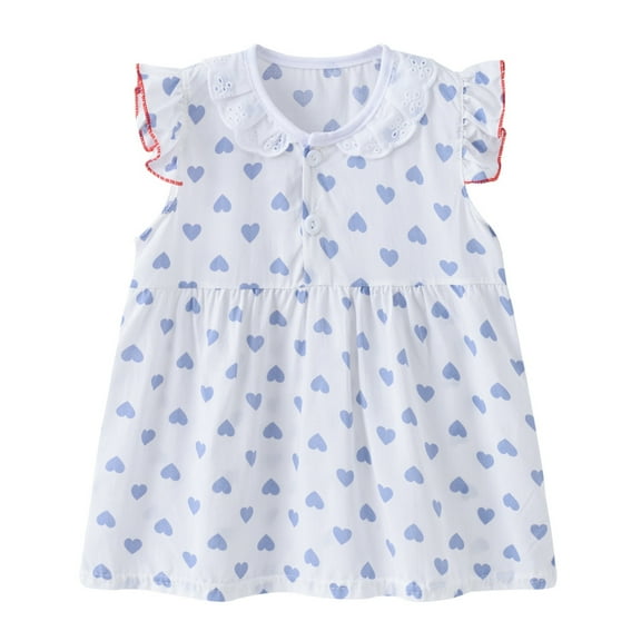 Mercatoo Girls Dress Heart Pajamas Girls Shorts Baby Sleepwear Floral I𝐧fant Outfits Girls Girls Skirts Ropa Para Clothes