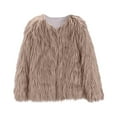 thumbnail image 1 of Mercatoo Girls Faux-F𝘂r Jacket Coat Fl𝘂ffy Thick Fleece Jacket ​​Fuzzy Warm Outerwear Elegant Furry Coat Open Front Cardigan, 1 of 2
