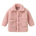 thumbnail image 1 of Mercatoo Girls Fl𝐞ece Jacket Winter Fuzzy Flannel Sherp 1 𝐂hunky Button Down Coat Kids Toddler Long Sleeve Wool Thermal Clothes, 1 of 9