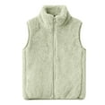 thumbnail image 1 of Mercatoo Girls Fleece Vest Jacket Boys Winter Fuzzy Sleeveless Zip Up Sherp1 Waistcoat Lightweight Warm Furry Mock Neck Gilet, 1 of 6