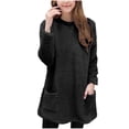 thumbnail image 1 of Mercatoo Girls Fuzzy Fleece Pullover Sweatshirt Sherp𝐚 Winter Tops Comfort Warm Fuzzy Sweaters Thermal Warm Outwear with Pocket, 1 of 5