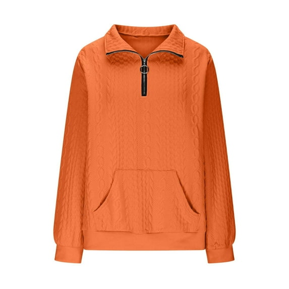 Mercatoo Girls Half-Zip Sweatshirts Teen LapeL Neck Plain Cotton Pullover Shirts Fall Winter Warm Soft Cozy Solid Clothes