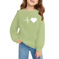 thumbnail image 1 of Mercatoo Girls Heart Graphic Crew Neck Sweatshirts Cotton Soft Oversized Pullover Sweatshirts Teen Kids Cute Long Sleeve Tops, 1 of 8
