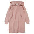 thumbnail image 1 of Mercatoo Girls Ho𝐨die Dress Kids Solid Color Long Pullover Sweatshirt Cute Comfort Cotton Fall Winter Clothes, 1 of 3