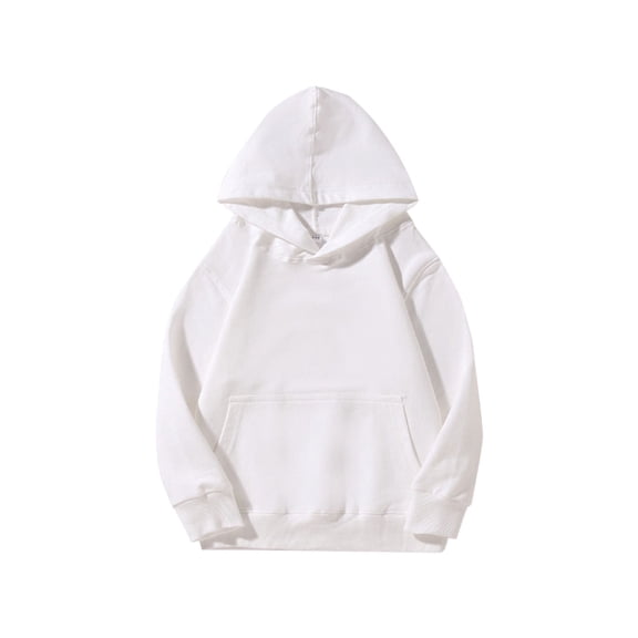 Mercatoo Girls Ho𝐨dies Solid Basic Sweatshirts Oversized Fle𝐞ce Soft Pullover Tops for Teen Girls Long Sleeve Trendy Clothes