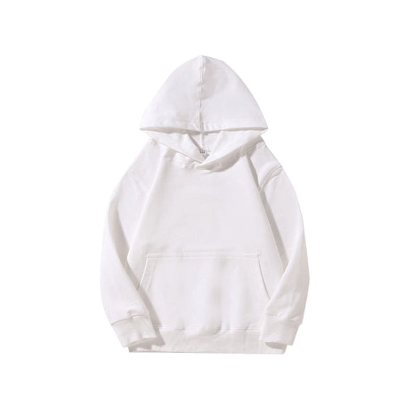 Mercatoo Girls Ho𝐨dies Solid Basic Sweatshirts Oversized Fle𝐞ce Soft Pullover Tops for Teen Girls Long Sleeve Trendy Clothes