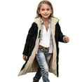 thumbnail image 1 of Mercatoo Girls Long Winter Coat Warm Oversized Sherp𝗮 Lined Fleece Outerwear Winter Fleece Hooded Jackets Teen Kids Boys Thicken Parka, 1 of 3