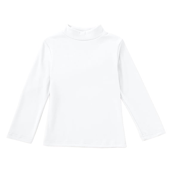Mercatoo Girls Mock Turtleneck Long Sleeve Shirts Slim Fit Casual Soft Basic Top Tees Solid Pullover Thermal Jumper Undershirt