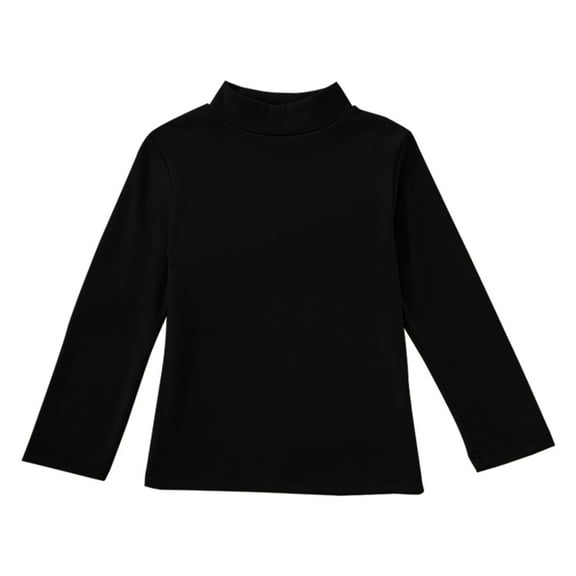 Mercatoo Girls Mock Turtleneck Long Sleeve Shirts Slim Fit Casual Soft Basic Top Tees Solid Pullover Thermal Jumper Undershirt