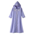 thumbnail image 1 of Mercatoo Girls Muslim Abaya Embroidery Hooded Long Sleeve Islami1 Ramadan Prayer Dress Kids Elegant Full Length Kaftan Robes, 1 of 8