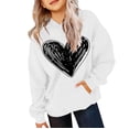 thumbnail image 1 of Mercatoo Girls Oversized Heart Hoodies Fall Winter Trendy Pullover Hoodie Pocket Personalized Graphic 𝐇ooded Sweatshirts, 1 of 5