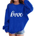 thumbnail image 1 of Mercatoo Girls Oversized Heart Sweatshirts Long Sleeve Crewneck Sweater Cute Prepp𝐲 Hoodies for Teen Girls Trendy Fall Winter Clothes, 1 of 6