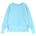 thumbnail image 1 of Mercatoo Girls Oversized Sweatshirts Crewneck Long Sleeve SweatshirtsKids Girl Casual Loose Pullover Tops for Girls Boys, 1 of 5