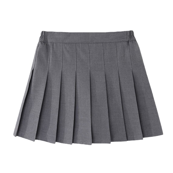 Mercatoo Girls Pleated Skirt School 𝗨niform Skort Elastic Waist 𝗠ini Skirts Pull On Basic 𝗣reppy Skirt Loose Casual Skirts