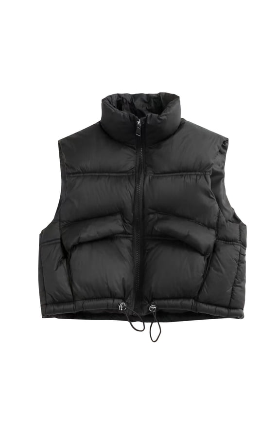 Girls Puffer Vest Stand Collar Sleeveless Down Jacket Kids Casual Quilted Vests Zipper Winter Warm Waistcoat Outerwear