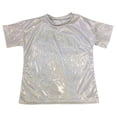 thumbnail image 1 of Mercatoo Girls Shiny Metallic Shirts Jazz Hip Ho1 Dance Part1 Tops T-Shirts Kids Crewneck Spring Casual Loose Basic Tees Blouses, 1 of 6