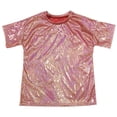 thumbnail image 1 of Mercatoo Girls Shiny Metallic Shirts Jazz Hip Ho1 Dance Part1 Tops T-Shirts Kids Crewneck Spring Casual Loose Basic Tees Blouses, 1 of 6