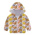 thumbnail image 1 of Mercatoo Girls Spring Autumn Jacket Toddler Girls Zipper Print Windproof Hooded Coat&jacket Girls Travel Clothes, 1 of 3