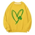 thumbnail image 1 of Mercatoo Girls St 𝐏atricks Day Shirt Long Sleeve Love 𝐒hamrock Graphic Irish Sweatshirts Kids Clothes, 1 of 6