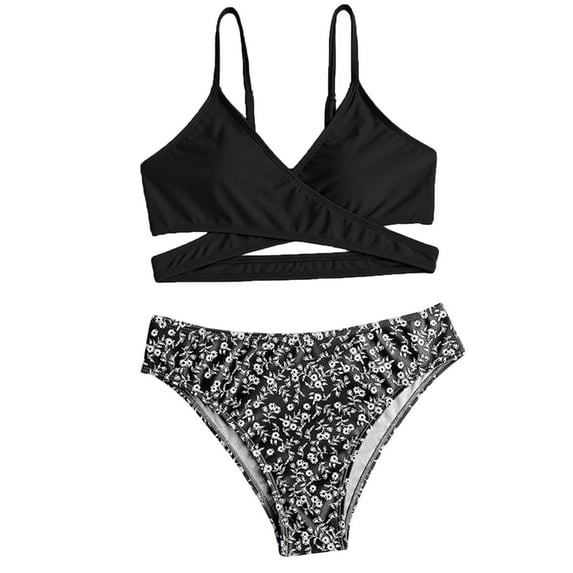 Mercatoo Girls Summer Swimsuits Bikini Set,2Pcs Swimsuit Girls' High Waist Bikini Bathing Suit Little Girls Beach Swim Outfit