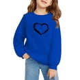 thumbnail image 1 of Mercatoo Girls' Sweatshirts Heart Graphic Oversized Crewneck Long Sleeve Casual Comfy School Aesthetic Outfits Kid Fall Winter Clothes, 1 of 7