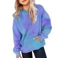 thumbnail image 1 of Mercatoo Girls Trendy Tie Dye Hoodies Teens Oversized 𝐇ooded Sweatshirts Cute Rainbow Long Sleeve Fall Winter School Hoodie, 1 of 7