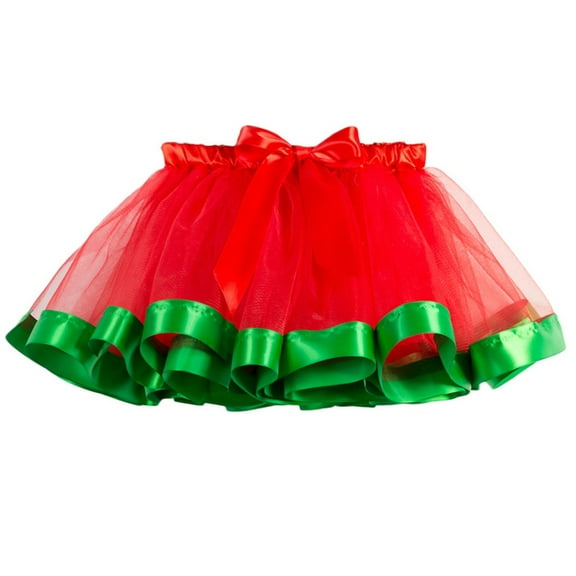 Mercatoo Girls Tutu Skirts Layered Tulle Princess Skirt Christmas Halloween 𝐂arnival Dance Skirt Partty Tutus Holiday 𝐂ostume