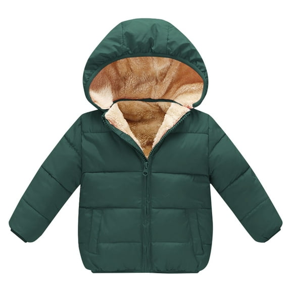 Mercatoo Girls and Toddler's Winter Coat Sherp𝐚 Fleece Lined Hooded Puffer Jacket with Detachable Hat Kids Boy Padded Down Coat