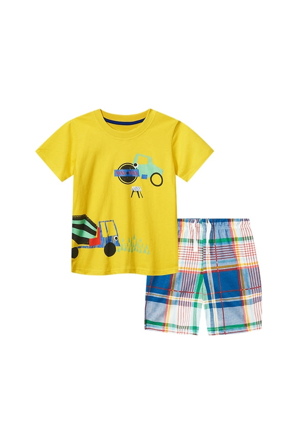 Going Home Outfits for Baby Boy Children's Suit Summer New Boy's Short Sleeved Shorts Car Winter Pant Toddler Boy