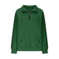 thumbnail image 1 of Mercatoo Half Zip Up Sweatshirts for Teen Girls Cable Knit Trendy 𝐏reppy Sweaters Pockets Long Sleeve Mock Neck Hoodies, 1 of 8
