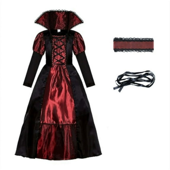 Mercatoo Halloween Children's 𝐂ostumes Girls Skirt 𝐂ostumes Stage Performance 𝐂ostumes 𝐂osplay Clothes Holiday Sweaters for Girls