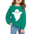 thumbnail image 1 of Mercatoo Halloween Gho𝐬t Sweatshirts for Teen Crew Neck Long Sleeve Pullover Sweatshirts Tops Tween Cute Fall Sweater Clothes, 1 of 3