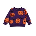 thumbnail image 1 of Mercatoo Halloween Kids Toddler Boys Girls Halloween Long Sleeve Pumpkin Prints Pullover T Shirt Sweatshirt Tops, 1 of 4