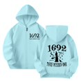 thumbnail image 1 of Mercatoo Halloween Long Sleeve Women's Witch Top Casual Long Sleeve Holiday Zipper Sweatshirt, 1 of 5