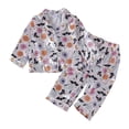 thumbnail image 1 of Mercatoo Halloween Outfit Toddler Girl Pumpkin 𝐆𝐡𝐨st Clothes Set Long Sleeve Button Down Shirt Pants Fall 2 Piece Clothing, 1 of 4