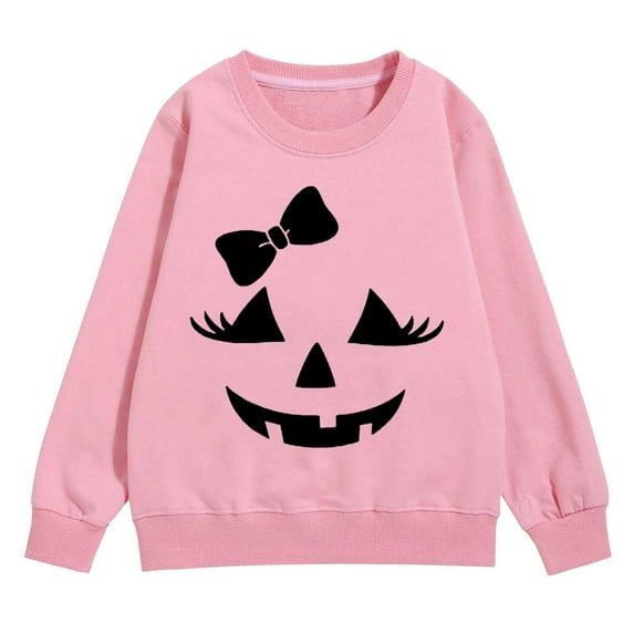 Mercatoo Halloween Pullover for Kids Unisex Crewneck Graphic Long Sleeve Sweatshirt Printed Casual Pullover Tops