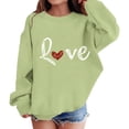 thumbnail image 1 of Mercatoo Heart Sweatshirts for Teen Girls Cute Trendy Oversized Hoodies Long Sleeve Crewneck Fall Winter Pullover Sweater, 1 of 7