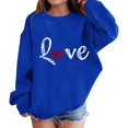 thumbnail image 1 of Mercatoo Heart Sweatshirts for Teen Girls Cute Trendy Oversized Hoodies Long Sleeve Crewneck Fall Winter Pullover Sweater, 1 of 7