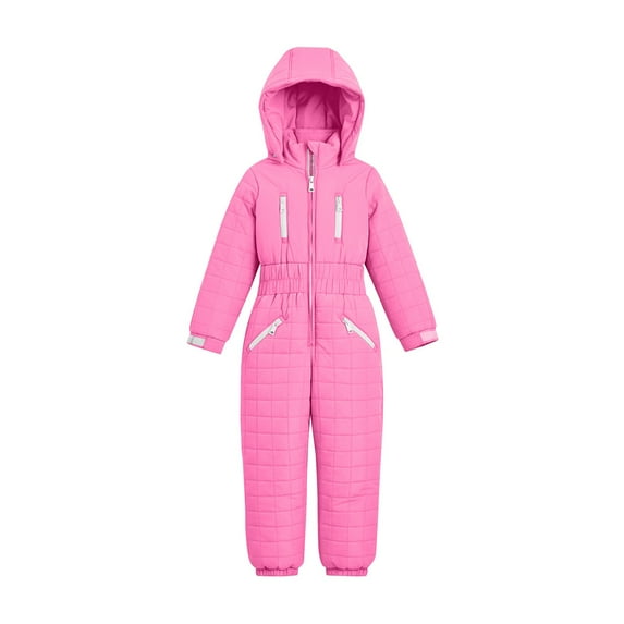Mercatoo Hooded Ski Jumpsuit for Girls Boys Full Zip One Piece Quilted Snowsuit Teens Kids Elastic Cuffs Winter Warm Onesi𝗲 Outerwear