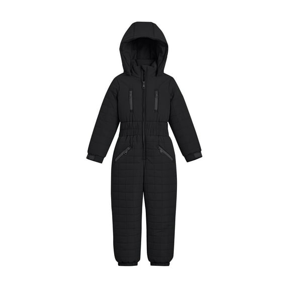 Mercatoo Hooded Ski Jumpsuit for Girls Boys Full Zip One Piece Quilted Snowsuit Teens Kids Elastic Cuffs Winter Warm Onesi𝗲 Outerwear