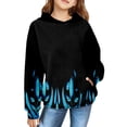 thumbnail image 1 of Mercatoo Hooded Sweatshirt for Girls Graphic Print Long Sleeve Warm Pullover Shirt Fall Casual Tops with 𝗞angaroo Pocket, 1 of 7