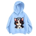 thumbnail image 1 of Mercatoo Hoodies for Boys Girls Cat Printed Long Sleeve Hooded Sweatshirts Kids Long Sleeve Pullover Tops with Pocket, 1 of 6