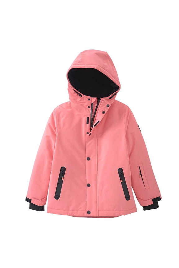 Kid's Water Proof Ski Jacket Warm Winter Coat Boys Snowboarding Jackets Outdoor F𝐥eece Raincoats Parka Outerwear