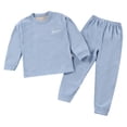 thumbnail image 1 of Mercatoo Kids Base Layer Set 2 Piece Outfits Long Sleeve Crewneck Sweatshirt and Legging Thermal Underwear Matching 𝐋ounge Set, 1 of 9