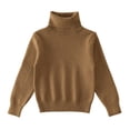 thumbnail image 1 of Mercatoo Kids Boy Girl Ribbed Turtleneck Sweater, Drop Shoulder Long Sleeve Pullover, Comfy Warm Layer for Cold Weather and Lounge Days, 1 of 1