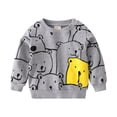 thumbnail image 1 of Mercatoo Kids Boys Cute Sweatshirts 𝐁ear Graphic Long Sleeve Crewneck Hoodies 𝐘2K Cotton Pullover Shirts Fall Winter Clothes, 1 of 9