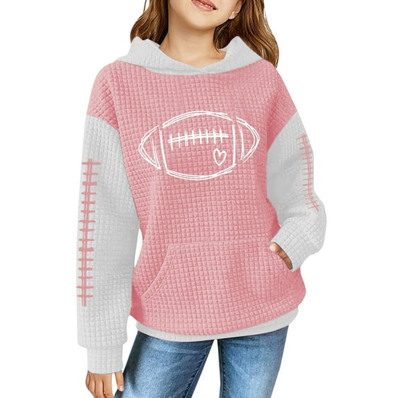 Mercatoo Kids Boys Girls Baseball Pullover Sweatshirts 𝐂olor Block Cute Hoodie School Long Sleeve Fall Winter Warm Clothes