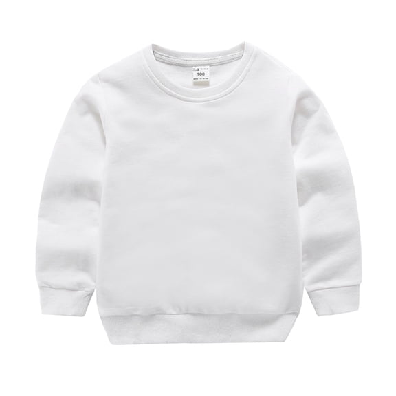 Mercatoo Kids Boys Long Sleeve Crewneck Tee T-Shirt Toddler Boys Girls Solid Soft Basic Pullover Sweatshirt Winter Girls Clothes