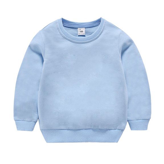 Mercatoo Kids Boys Long Sleeve Crewneck Tee T-Shirt Toddler Boys Girls Solid Soft Basic Pullover Sweatshirt Winter Girls Clothes